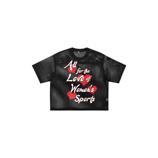 All For The Love Women's Sports Boxy Mesh Tee - Klever Shirtz
