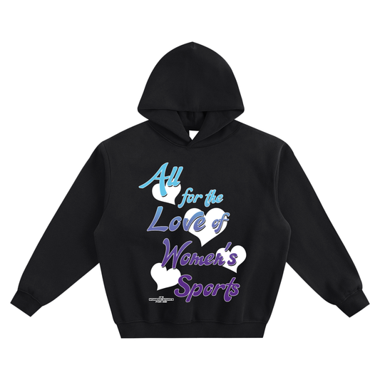 All For the Love of Women's Sport MIA - Fleeced Boxy Hoodie - Klever Shirtz