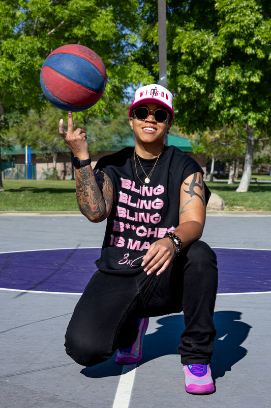 Bling Bling Bling 3x Champs - Sleeveless Boxy Tank Top