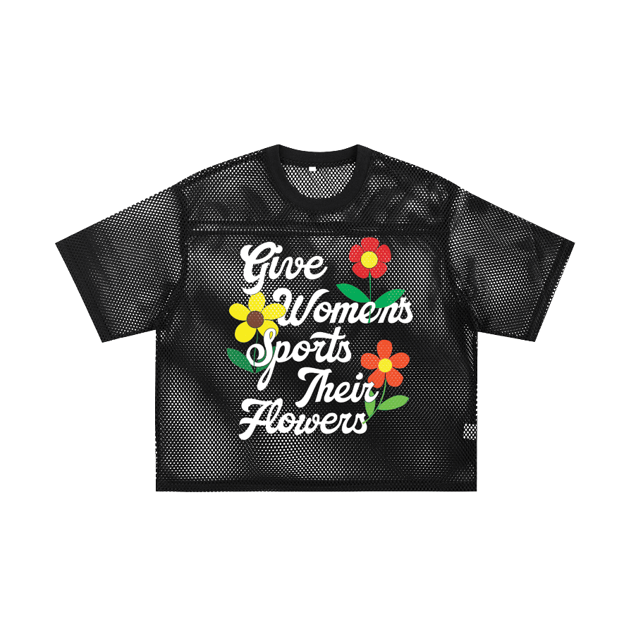 Give Women's Sports Their Flowers Boxy Mesh Tee