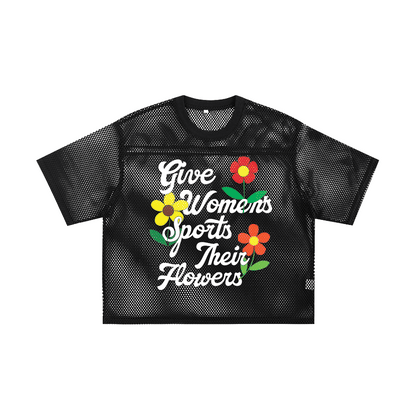 Give Women's Sports Their Flowers Boxy Mesh Tee