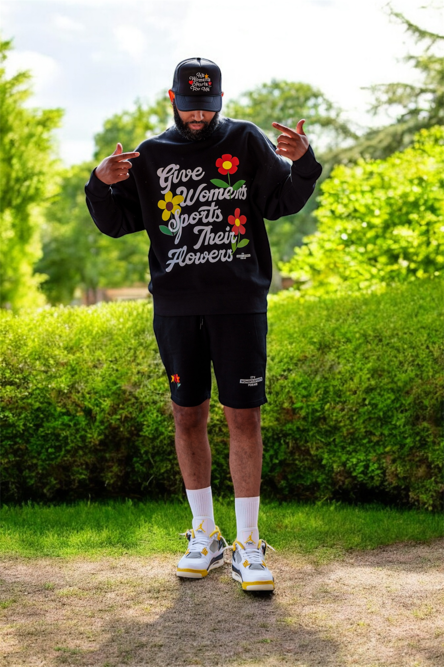 IWSFM Star Heart Flower Fleece Shorts