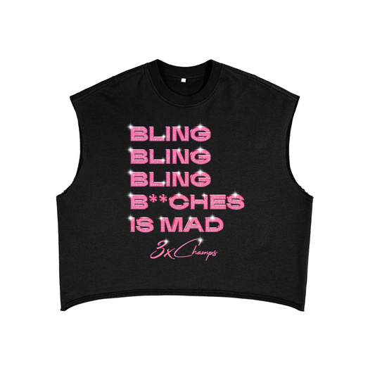 Bling Bling Bling 3x Champs - Sleeveless Boxy Tank Top - Klever Shirtz