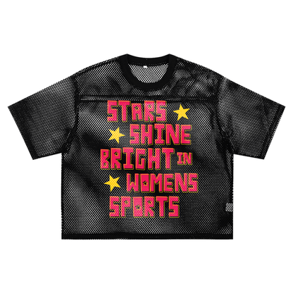 Stars Shine Bright In Women's Sports - Boxy Mesh Tee