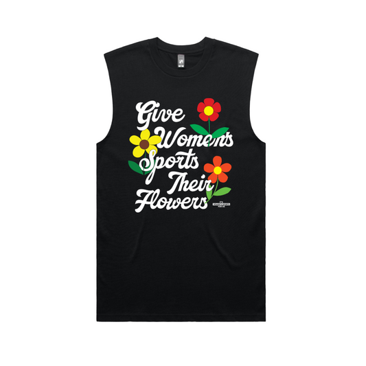 Give Women's Sport Their Flowers - Sleeveless Tank - Klever Shirtz